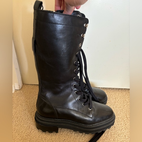 Schutz Moly Leather Combat Boots - Picture 3 of 7